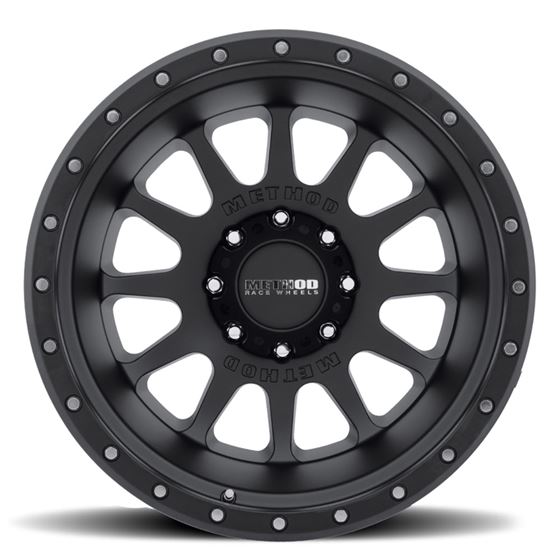 MR605 NV 20 x 9 -12mm Offset 8x180 124.1mm Centerbore Matte Black 2