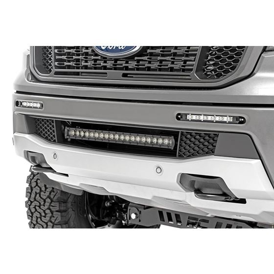 LED Light Kit Bumper Mount 20" Black Single Row Ford Ranger (19-23) (70815) 2