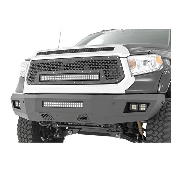 Mesh Grille 30" Dual Row LED Black White DRL Toyota Tundra (14-17) (70225) 2