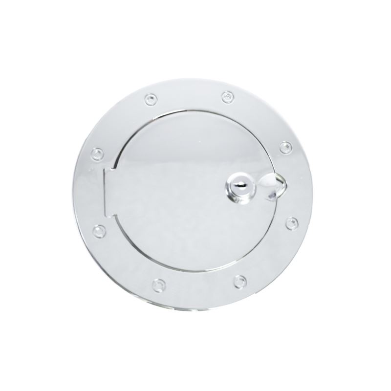 Locking Gas Cap Door, Polished Aluminum; 97-06 Jee