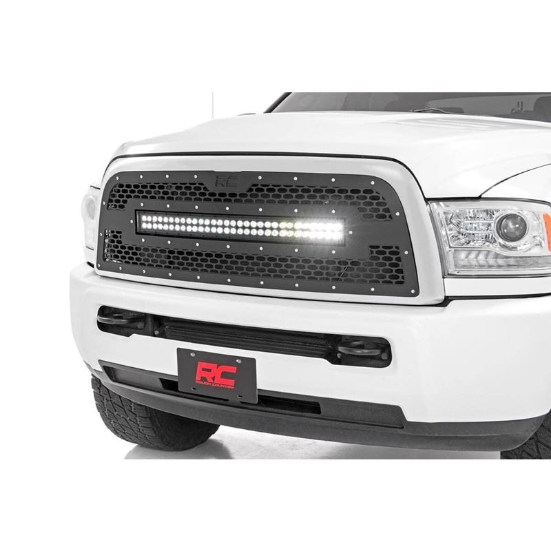 Mesh Grille 30" Dual Row LED Black Ram 2500/3