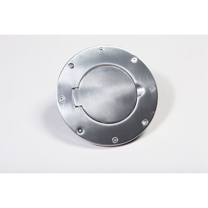 Non-Locking Gas Cap Door, Polished Aluminum; 97-06