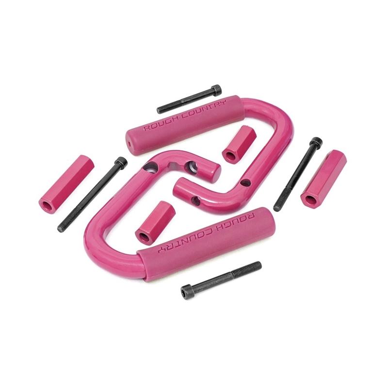 Grab Handles Steel Front Pink Jeep Wrangler JK/Wra